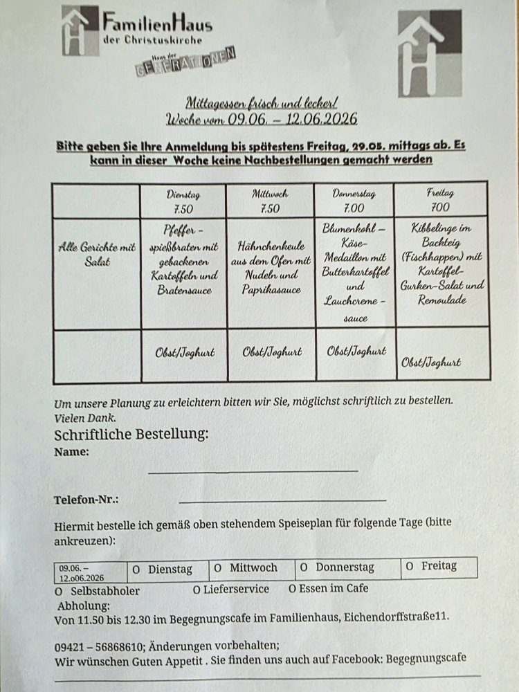 Speiseplan