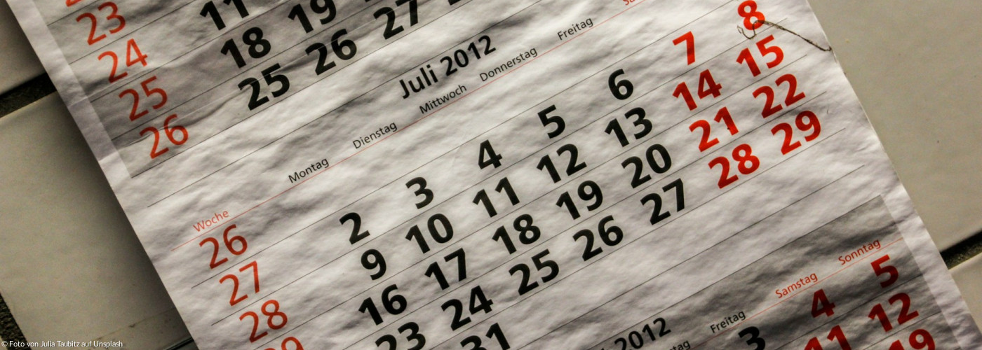 Ausschnitt aus einem Jahreskalender