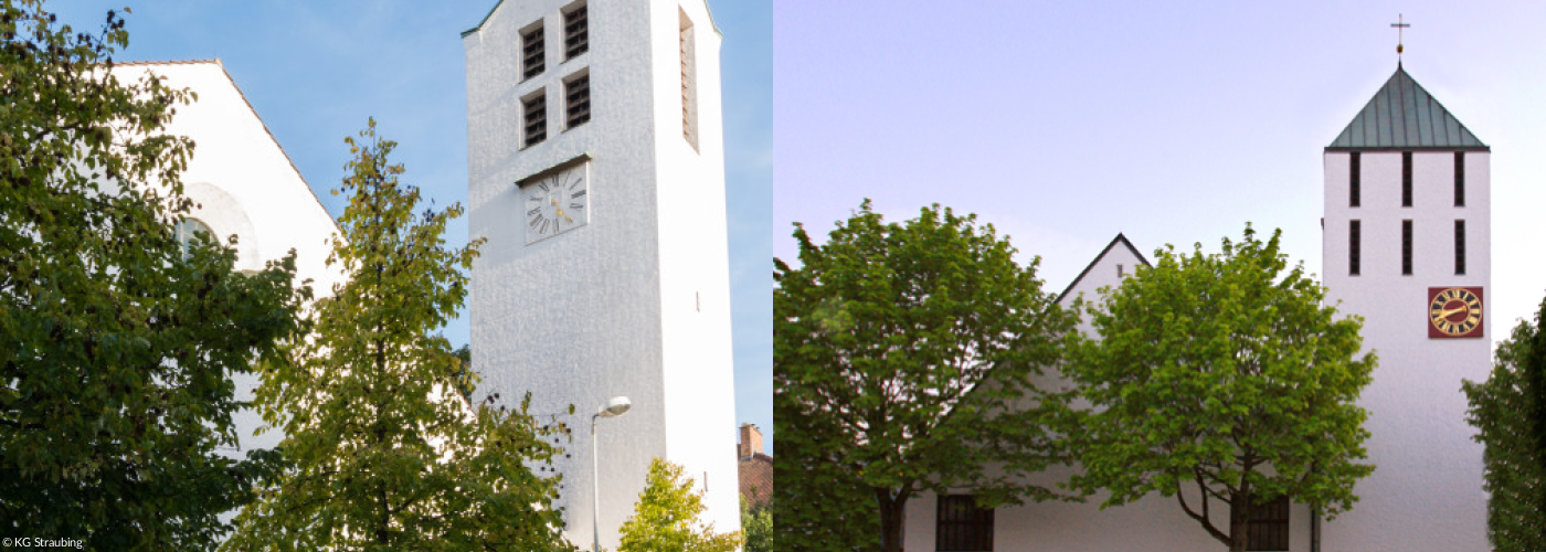 Christuskirche und Versöhnungskirche Straubing von außen